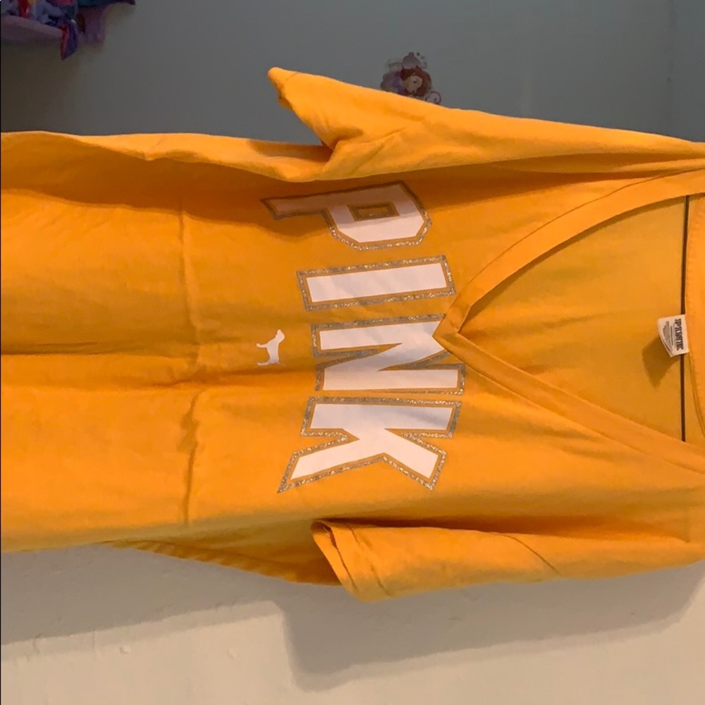 Pink yellow shirt